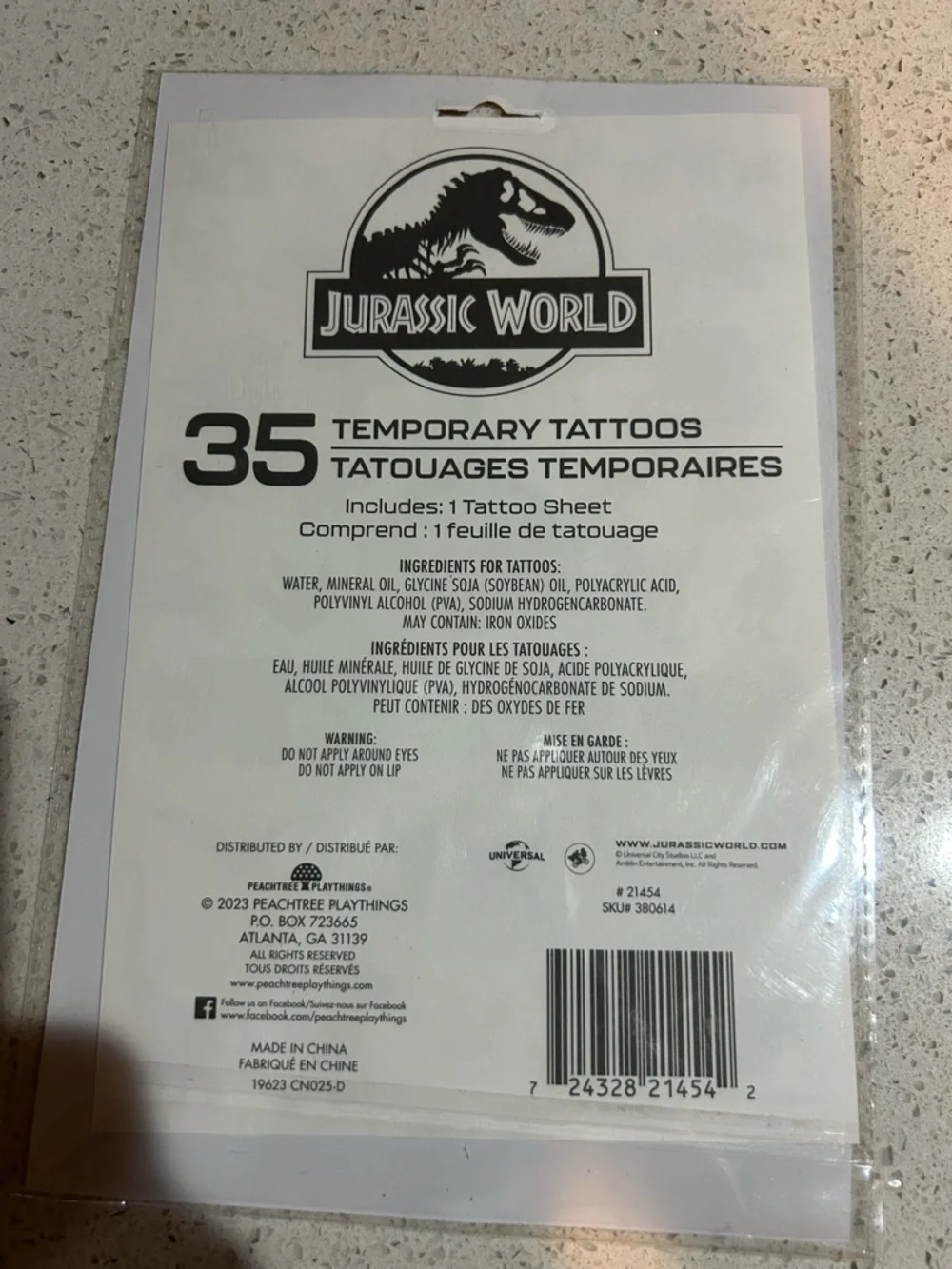 Temporary Tattoos - Jurassic World Multicolor Dinosaur Pack